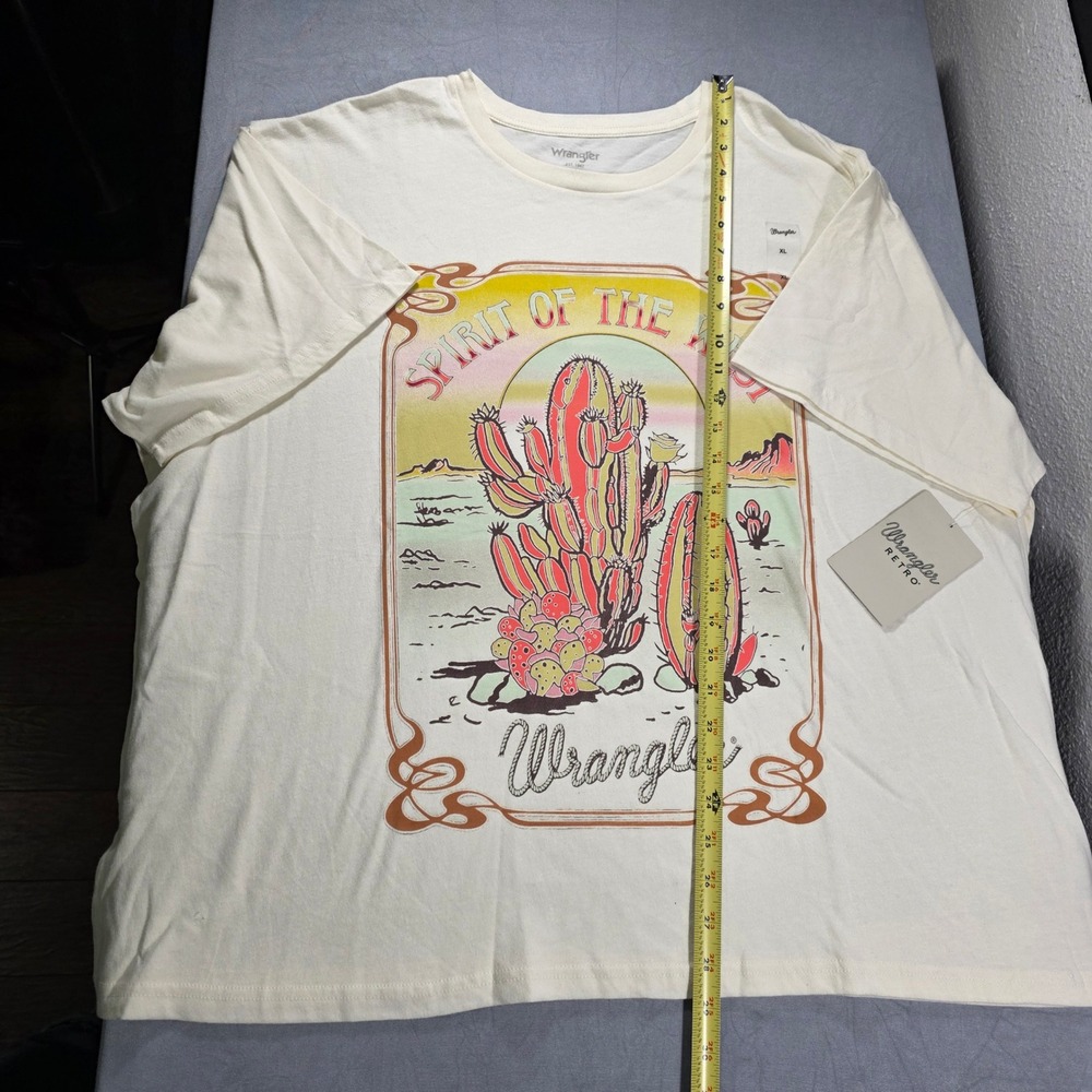 Wrangler Retro Spirit of the West Cactus Graphic T-Shirt Cream XL - Picture 5 of 9